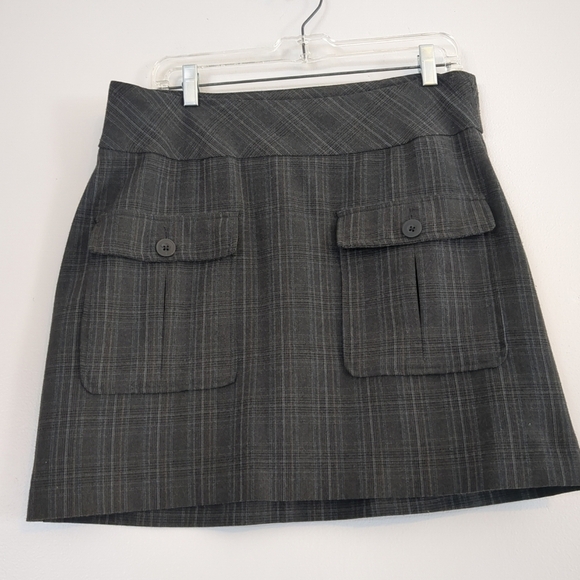 Denver Hayes Mini Skirt Women's Size 10 Gray Plaid Clueless Y2k Clueless Pocket - Picture 1 of 7